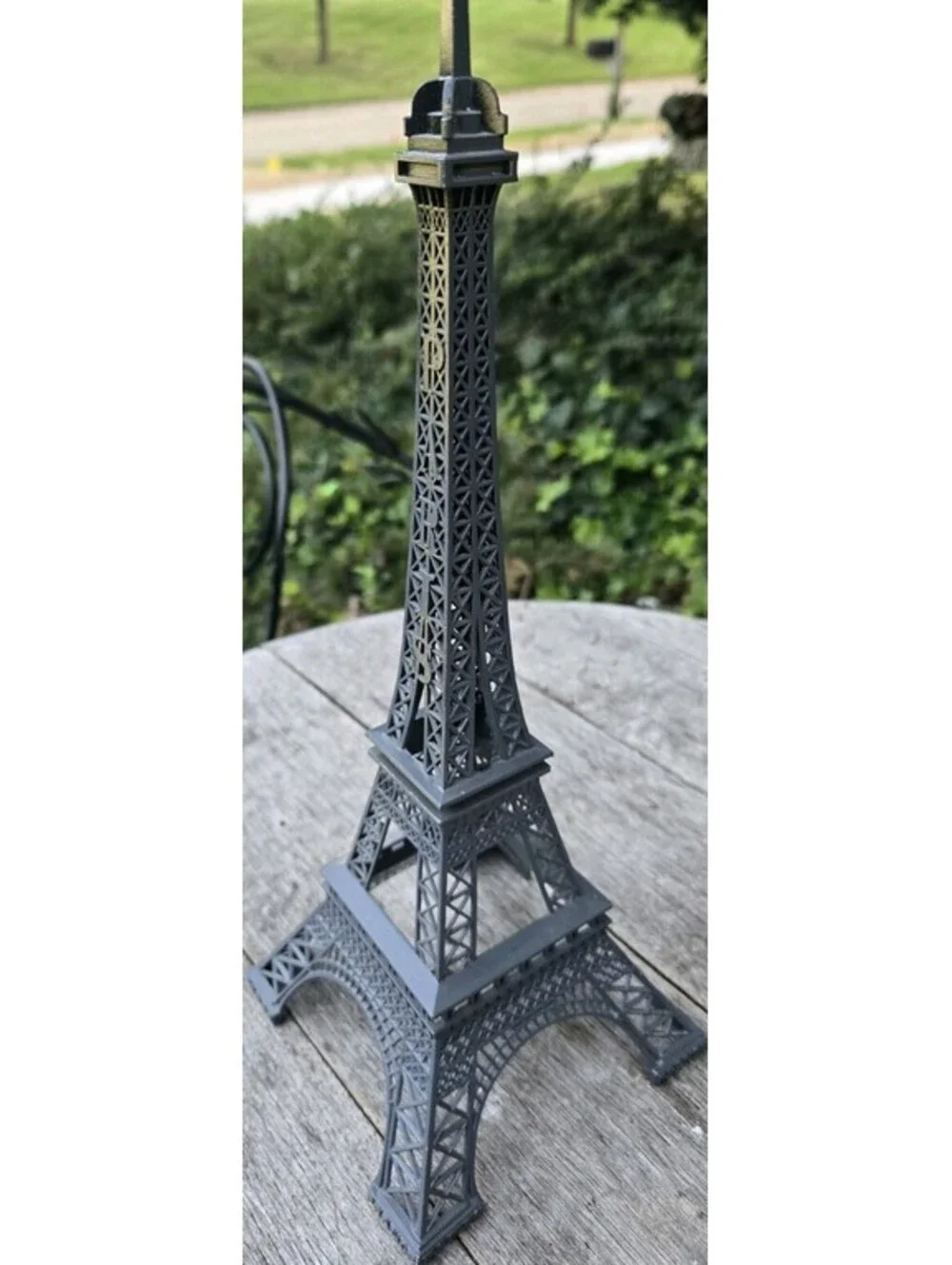Eiffel Tower Desk Black Gunpowder Gray Statue Figurine Decor 13